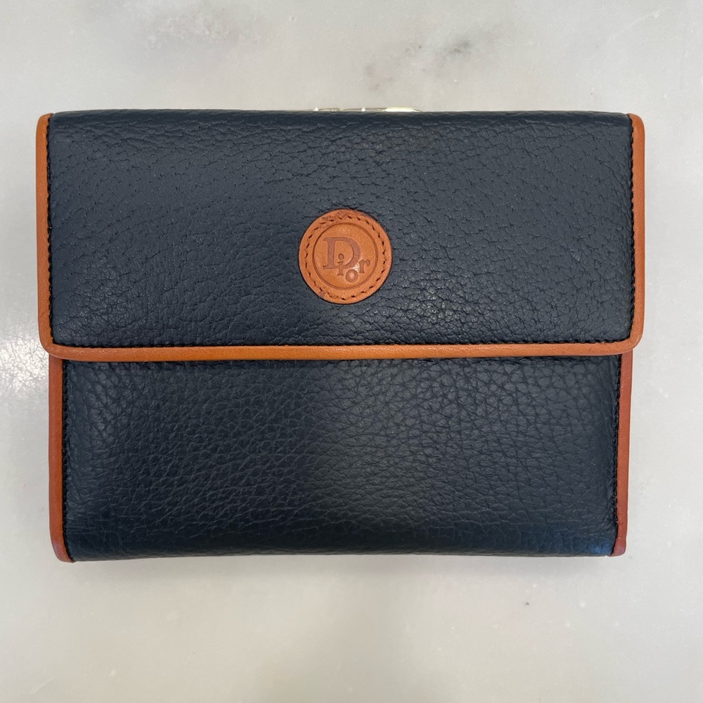Vintage Dior Black Leather Wallet